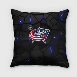 Подушка квадратная Коламбус Блю Джекетс - НХЛ хоккей, цвет: 3D-принт