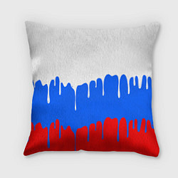 Подушка квадратная Патриот - флаг, цвет: 3D-принт