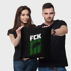 Подушка квадратная FC Krasnodar, цвет: 3D-принт — фото 2