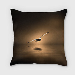 Подушка квадратная Летящая птица, цвет: 3D-принт