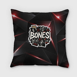 Подушка квадратная Bones logo stickers