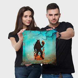 Подушка квадратная Bones в стиле демона, цвет: 3D-принт — фото 2