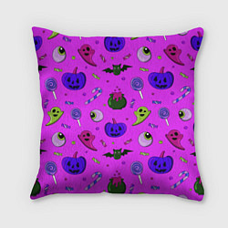 Подушка квадратная Halloween pink