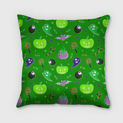 Подушка квадратная Halloween green