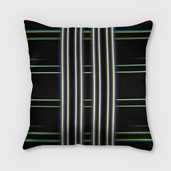 Подушка квадратная Neon yellow blue white, цвет: 3D-принт