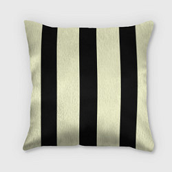 Подушка квадратная Color black beige line, цвет: 3D-принт