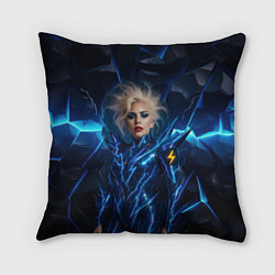 Подушка квадратная Леди Гага женщина молния, цвет: 3D-принт