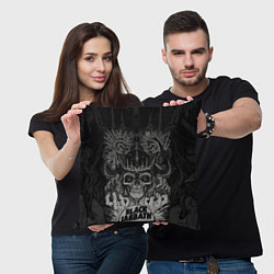 Подушка квадратная Black Sabbath death skull, цвет: 3D-принт — фото 2