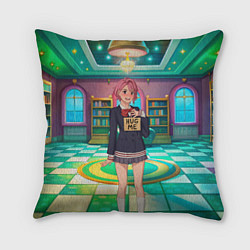 Подушка квадратная Дандадан Сиратори Айра хочет обнимашек, цвет: 3D-принт