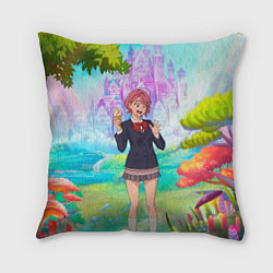 Подушка квадратная Дандадан Сиратори Айра держит мороженое, цвет: 3D-принт