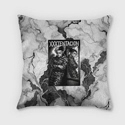 Подушка квадратная XXXTentacion облокотился об зеркало, цвет: 3D-принт