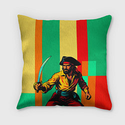 Подушка квадратная Пират поп-арт