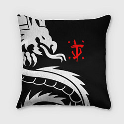 Подушка квадратная Doom dragon steel, цвет: 3D-принт