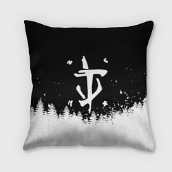 Подушка квадратная Doom winter wild, цвет: 3D-принт