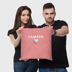 Подушка квадратная Самара сердце, цвет: 3D-принт — фото 2