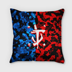 Подушка квадратная Doom камуфляж текстура, цвет: 3D-принт