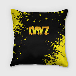 Подушка квадратная Dayz краски желтые краски, цвет: 3D-принт