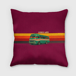Подушка квадратная Ретро автобус КАВЗ-685 поп-арт