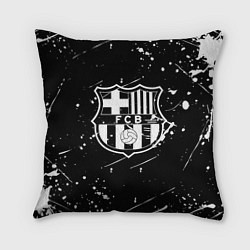 Подушка квадратная Barcelona краски белые, цвет: 3D-принт