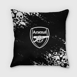 Подушка квадратная Арсенал черепа краски, цвет: 3D-принт
