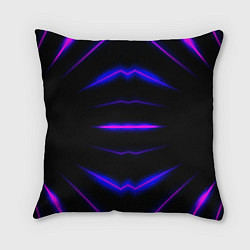 Подушка квадратная Color black neon, цвет: 3D-принт