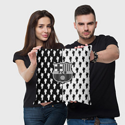 Подушка квадратная Barcelona спортивный паттерн, цвет: 3D-принт — фото 2