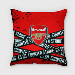 Подушка квадратная Arsenal x counter strike game, цвет: 3D-принт