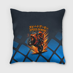 Подушка квадратная Speed demon байкер
