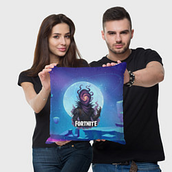 Подушка квадратная Рейвен Fortnite, цвет: 3D-принт — фото 2