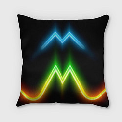 Подушка квадратная Neon multicolored lines