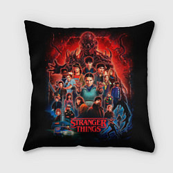 Подушка квадратная Все герои Загадочные события финал, цвет: 3D-принт