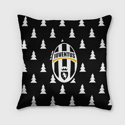Подушка квадратная Ювентус ёлочки паттерн