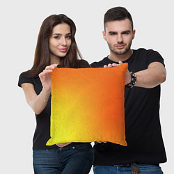 Подушка квадратная Color orange red, цвет: 3D-принт — фото 2
