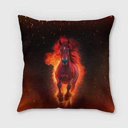 Подушка квадратная Огонь а не лошадь