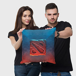 Подушка квадратная Dota 2: Symbol, цвет: 3D-принт — фото 2