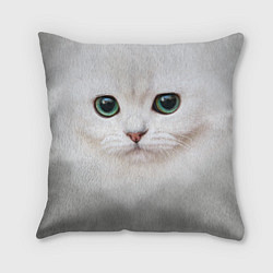 Подушка квадратная Белый котик