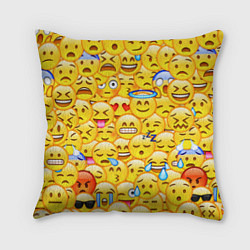 Подушка квадратная Emoji, цвет: 3D-принт