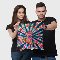 Подушка квадратная Tie dye, цвет: 3D-принт — фото 2