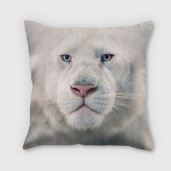 Подушка квадратная Взгляд белого льва