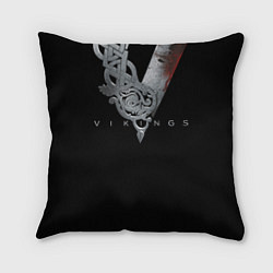 Подушка квадратная Vikings Emblem, цвет: 3D-принт