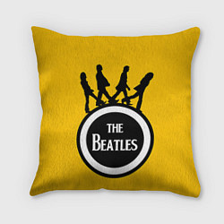 Подушка квадратная The Beatles: Yellow Vinyl, цвет: 3D-принт