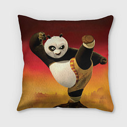 Подушка квадратная Кунг фу панда, цвет: 3D-принт