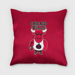 Подушка квадратная Chicago bulls, цвет: 3D-принт