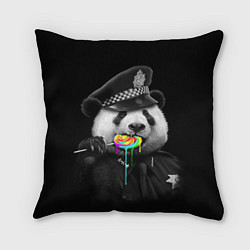 Подушка квадратная Панда с карамелью, цвет: 3D-принт