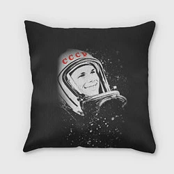 Подушка квадратная Гагарин в космосе