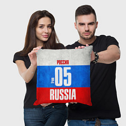 Подушка квадратная Russia: from 05, цвет: 3D-принт — фото 2