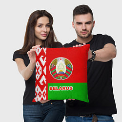 Подушка квадратная Belarus Patriot, цвет: 3D-принт — фото 2