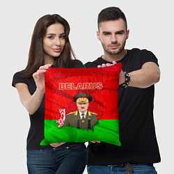 Подушка квадратная Belarus: Lukashenko цвета 3D-принт — фото 2