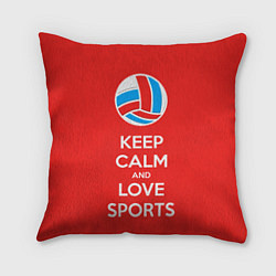 Подушка квадратная Keep Calm & Love Volleyball