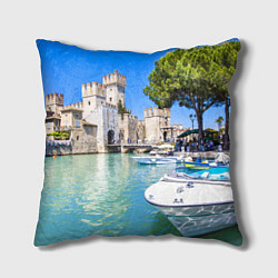 Подушка квадратная Италия цвета 3D-принт — фото 1